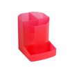 9002493098626-Exacompta Mini-Octo - Pot à crayons framboise translucide-Angle gauche-1