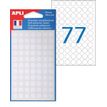 APLI PAPER - Permanente kleeflaag - wit - 8 mm rond 539 etiket(ten) (7 vel(len) x 77) etiketten