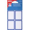 APLI agipa - Zelfklevend etiket - blauwe omlijsting (pak van 32)