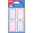 APLI agipa - Zelfklevend etiket - blauw, rood (pak van 24)