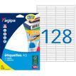 Agipa Etiquettes - Permanente kleeflaag - wit - 6 x 33.5 mm 2048 etiket(ten) (16 vel(len) x 128) etiketten