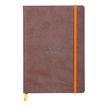 RHODIA Rhodiarama - Notitieboek - bevestigd aan hoes - A5 - 80 vellen / 160 pagina's - van lijnen voorzien - chocolade kaft - kunstleer