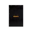 Rhodia Basics - Bloc notes - A4 + - 160 pages - grands carreaux - 80g - noir