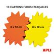 3270241129106-Apli Agipa - 10 éclatés fluo effaçables - jaune/orange - 8 x 12 cm--1