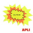 3270241129106-Apli Agipa - 10 éclatés fluo effaçables - jaune/orange - 8 x 12 cm--3