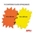 3270241139105-Apli Agipa - 10 éclatés fluo effaçables - jaune/orange - 16 x 24 cm--1