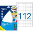 Apli Agipa - Etui A5 - 1792 Étiquettes blanches multi-usages - 12 x 18,3 mm - coins arrondis - réf 114006