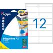 Apli Agipa - Etui A5 - 192 Étiquettes blanches multi-usages - 32 x 70 mm - coins arrondis - réf 114026