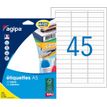 Apli Agipa - Etui A5 - 720 Étiquettes blanches multi-usages - 12,8 x 38 mm - coins arrondis - réf 114044