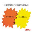 3270241149104-Apli Agipa - 10 éclatés fluo effaçables - jaune/orange - 24 x 32 cm--1