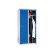 Vestiaire Industrie Salissante monobloc - 2 portes - H180 x L80 x P50 cm - gris/bleu