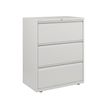 Crédence métallique monobloc -  3 tiroirs - H102 x L80 x P48 cm - blanc