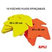 3270241239102-Apli Agipa - 10 flèches fluo effaçables - jaune/orange - 24 x 32 cm--1