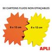 3270240129503-Apli Agipa - 50 éclatés fluo non effaçables - jaune/orange - 8 x 12 cm--1