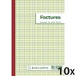 Exacompta - 10 Manifolds Carnets de factures - 50 tripli - 21 x 15 cm