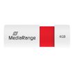 MediaRange - clé USB 4 Go - blanc et rouge