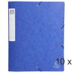 Exacompta - 10 Boîtes de classement en carte lustrée - dos 40 mm - bleu (livrées à plat)