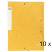 Exacompta - 10 Boîtes de classement en carte lustrée - dos 40 mm - jaune (livrées à plat)