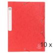 Exacompta - 10 Boîtes de classement en carte lustrée - dos 40 mm - rouge (livrées à plat)