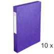 Exacompta - 10 Boîtes de classement en carte lustrée - dos 40 mm - violet (livrées à plat)