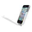 Muvit Customline Snow Clip - Beschermende bedekking voor mobiele telefoon - polyurethaan - wit - voor Apple iPhone 4