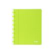ATOMA Traditional Colours - Cahier polypro A5 (165 x 210 mm) - 144 pages - grands carreaux (Seyes) - vert transparent