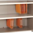 2012348123400-Armoire mi-haute IDRA/DUAL -  L80 x H102 x P47 - 2 portes - 2 tablettes métal DS - Corps alu - Portes --5