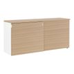 Gautier office YES! - Sideboard - 2 planken - 2 deuren - onderdeelplank - naturel eiken