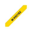 Brother MK621BZ - Ruban d'étiquettes papier auto-adhésives - 1 rouleau (9 mm x 8 m) - fond noir écriture jaune