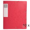 Exacompta - 10 Boîtes de classement en carte lustrée - dos 60 mm - rouge (livrées à plat)