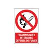 Pickup - Panneau Flammes nues interdites - 230 x 330 mm