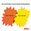 3270240169509-Apli Agipa - 50 éclatés fluo non effaçables - jaune/orange - 12 x 16 cm--1