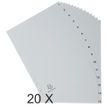 Exacompta Forever - verdeler - 15 onderdelen - A4 - met tabbladen - grijs