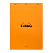 RHODIA N°18 - Notitieblok - geniet - A4 - 80 vellen / 160 pagina's - van lijnen voorzien - oranje