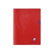 Clairefontaine MIMESYS - Notitieboek - geniet - 240 x 320 mm - 48 vellen / 96 pagina's - van ruiten voorzien - rood - polypropyleen (PP)