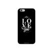 Muvit love you - Achterzijde behuizing voor mobiele telefoon - zwart, wit - voor Apple iPhone 6