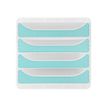 Exacompta Chromaline BigBox - Module de classement 4 tiroirs - turquoise transparent