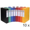 Exacompta - 10 Boîtes de classement en carte lustrée - dos 50 mm - couleurs assorties (livrées à plat)