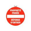 Exacompta - Panneau de signalisation adhésif - Propriété privée / défense d'entrée - 30 cm de diamètre
