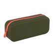 8410782199144-Trousse en silicone vert kaki NEON avec zip étanche orange fluo - design moderne et entretien facile--0
