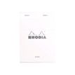 Rhodia Basics - Bloc notes N°13 - 10 x 15 cm - 160 pages - petits carreaux - 80g - blanc