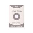Exacompta - Pack de 100 Fiches Bristol - 10 x 15 cm - petits carreaux - non perforées - blanc
