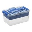 Sunware Q-line - boîte d'archive - 6 litres - bleu, transparent