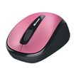 Microsoft Wireless Mobile Mouse 3500 - Muis - rechts- en linkshandig - optisch - 3 knoppen - draadloos - 2.4 GHz - USB draadloze ontvanger - magenta