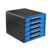CEP Gloss - Module de classement 5 tiroirs - noir/bleu