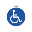 Exacompta teken - reserved for disabled - réservé handicapés - 300 mm (diameter) - polyvinylchloride (PVC) - blauw