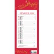Calendrier bloc mensuel à feuillets année civile BOUCHUT "411 Rouge" 19 x 42 cm Pefc 70 %