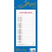 Bouchut 411 - Calendrier de bloc mensuel à feuillets - 19 x 42 cm - bleu