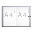MAULextraslim - Whiteboard met frame - 310 x 440 mm - 2 x A4 - staal met deklaag - magnetisch - zilveren aluminium frame