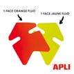 3270240209502-Apli Agipa - 50 flèches fluo non effaçables - jaune/orange - 6 x 9 cm--2